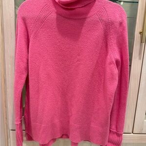 J. Crew Vibrant Pink Cowl Neck Sweater